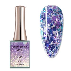 CANNI 16ml Bright Sequin Series Nail Gel Polish Need UV Lamp To Cure UV Gel Polish