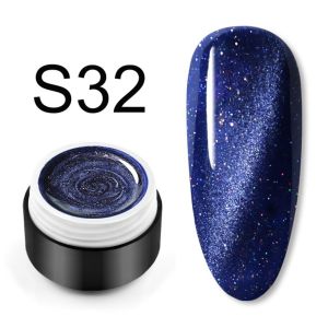 Venalisa Laser Glitter Galaxy Cat Eye Magic Chameleon Nail Art Manicure Starry Magnetic Nail Gel Need UV Lamp To Cure UV Gel Polish (Brush Not Included)