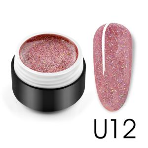 Venalisa Black Seashell Color Gel Nail Paint Gel, Pearl Effect Color Led UV Nail Art Varnish Need UV Lamp To Cure UV Gel Polish (Brush Not Included)